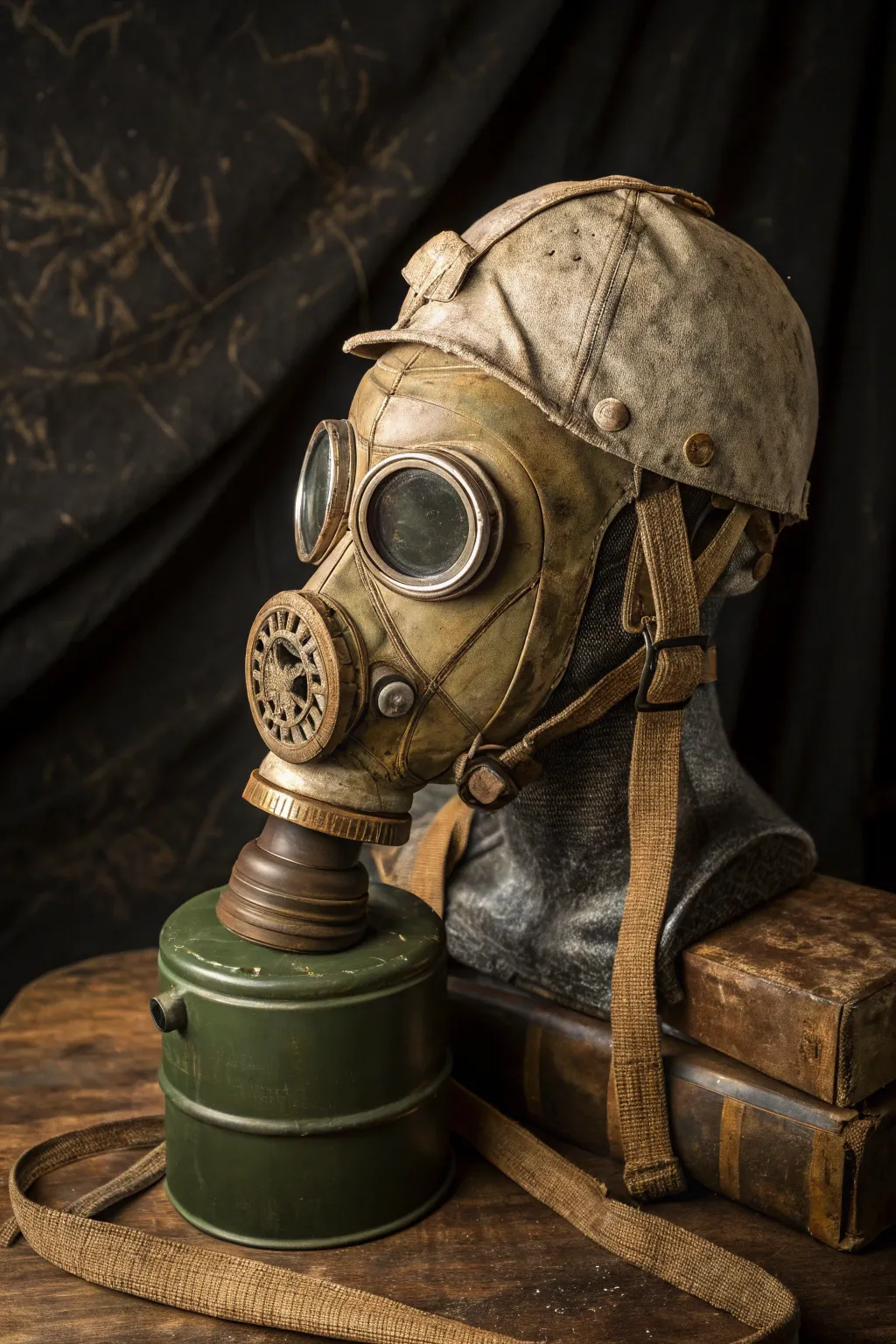 Rediscover history through craftsmanship: A handmade WWI gas mask replica.