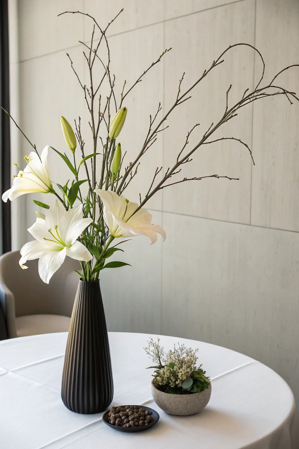 A minimalist centerpiece that embodies modern elegance and simplicity.