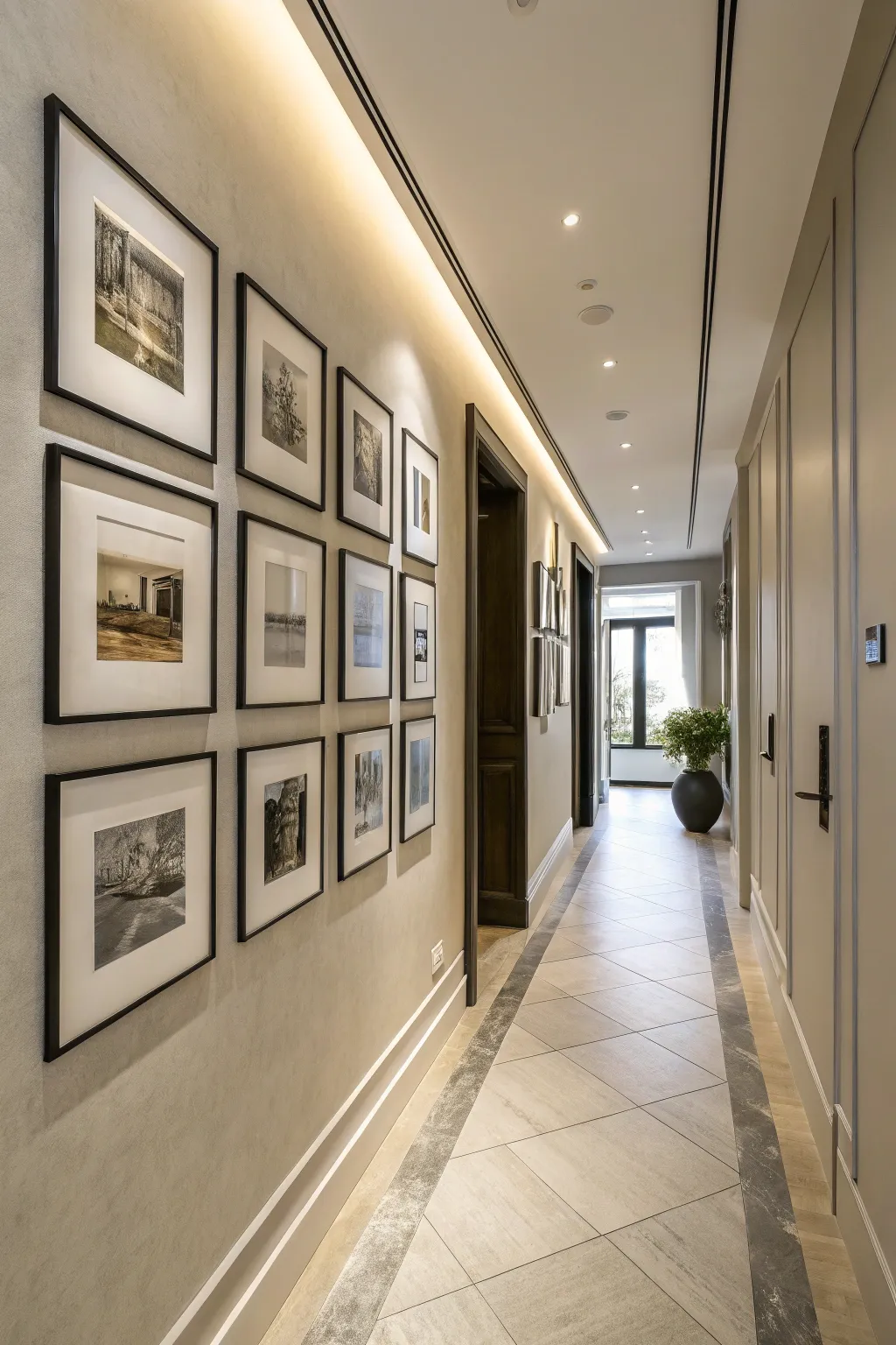 Create movement with a diagonal frame arrangement.