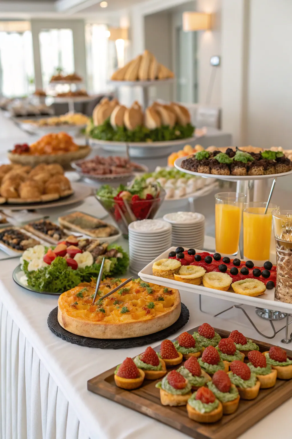 A delicious brunch buffet to kick off the celebrations.