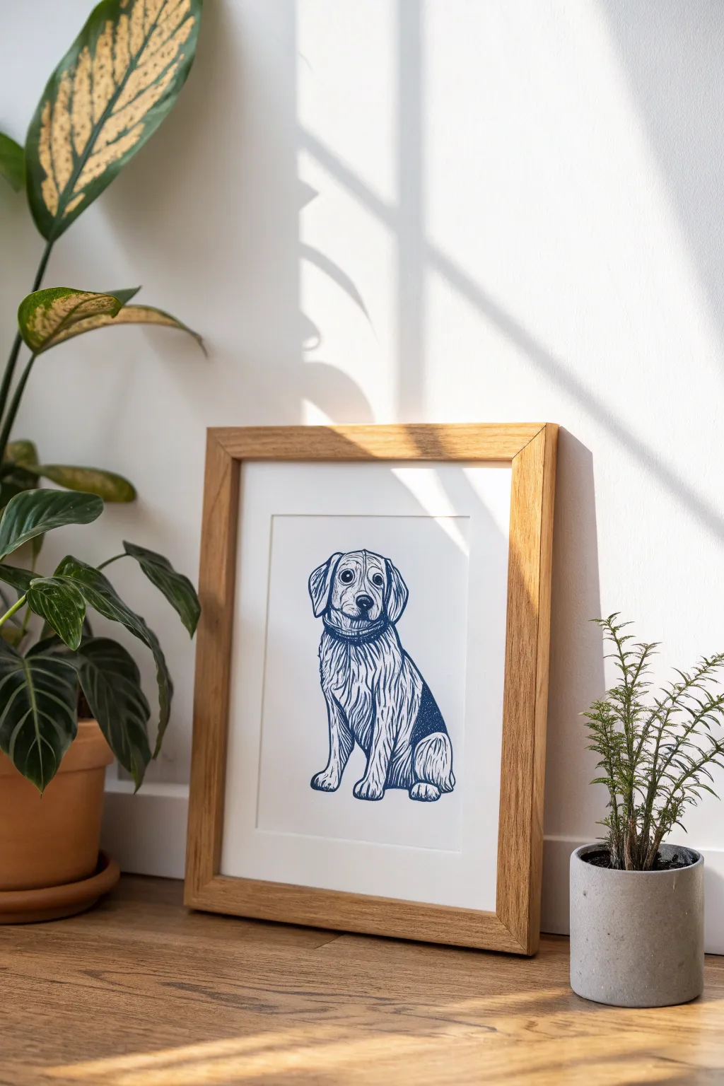 Unleash your creativity with this adorable pet portrait—a perfect blend of simplicity and vibrant imagination.