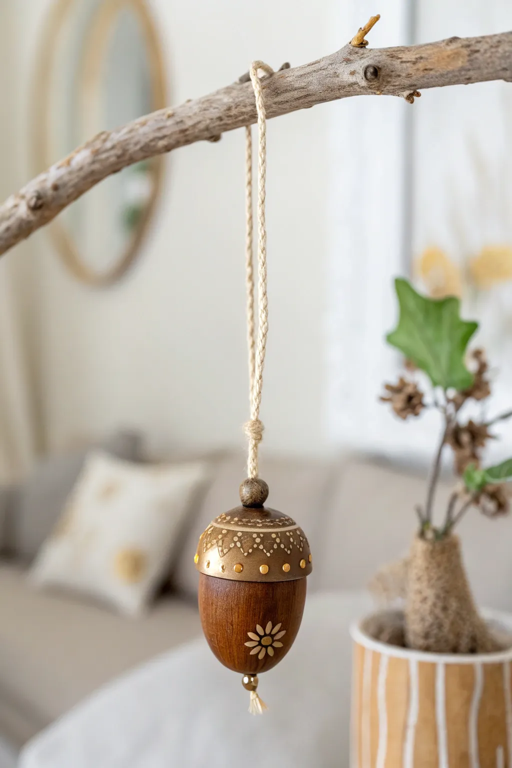 Embrace nature's harmony with these charming acorn bells, perfect for a touch of whimsy in your home.