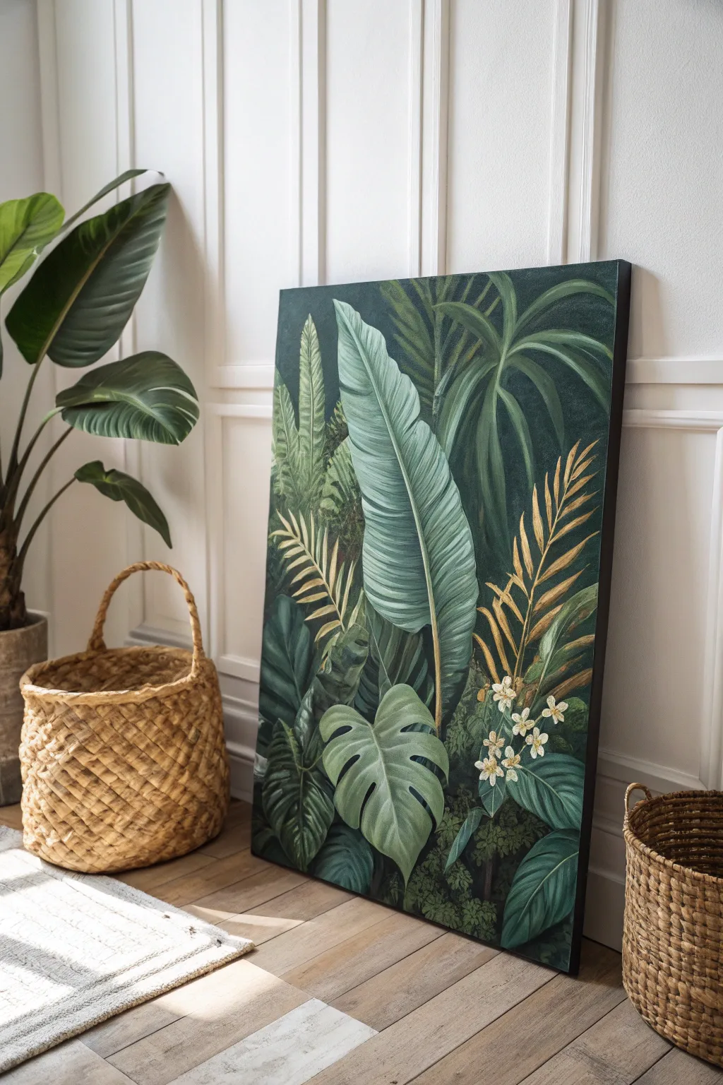 Bring the serenity of nature indoors with this botanical-inspired masterpiece. Perfect for those who cherish simplicity and natural beauty.
