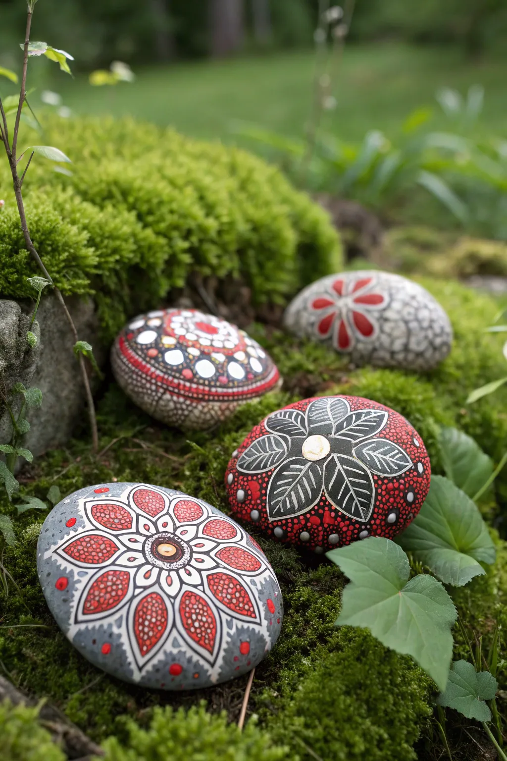 Transform your garden with a splash of color and creativity - painted rocks that tell a story.