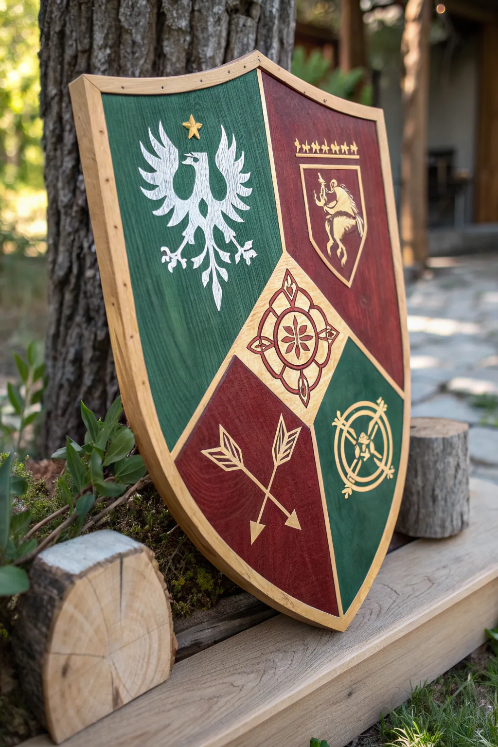 Craft your legacy: A family crest that tells your unique story in striking colors and minimalist design.