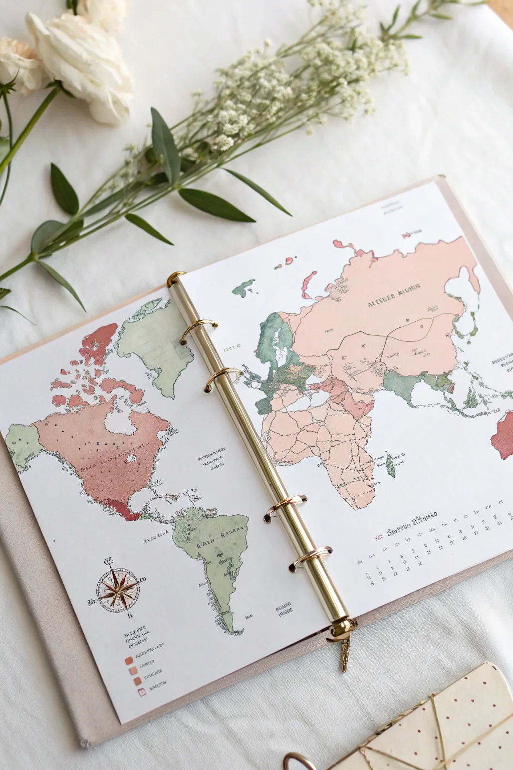 Discover the adventure with every flap: a minimalist bachelorette scrapbook map.