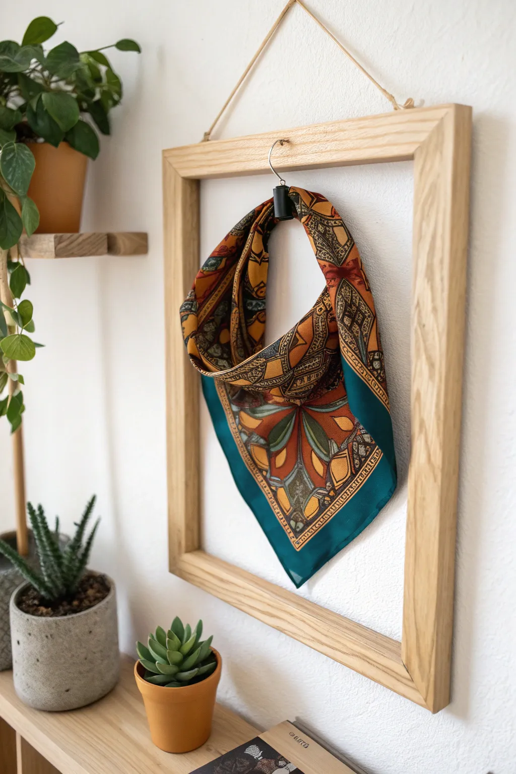 Transform your walls with the vibrant charm of framed bandanas. A perfect blend of minimalism and boho flair!