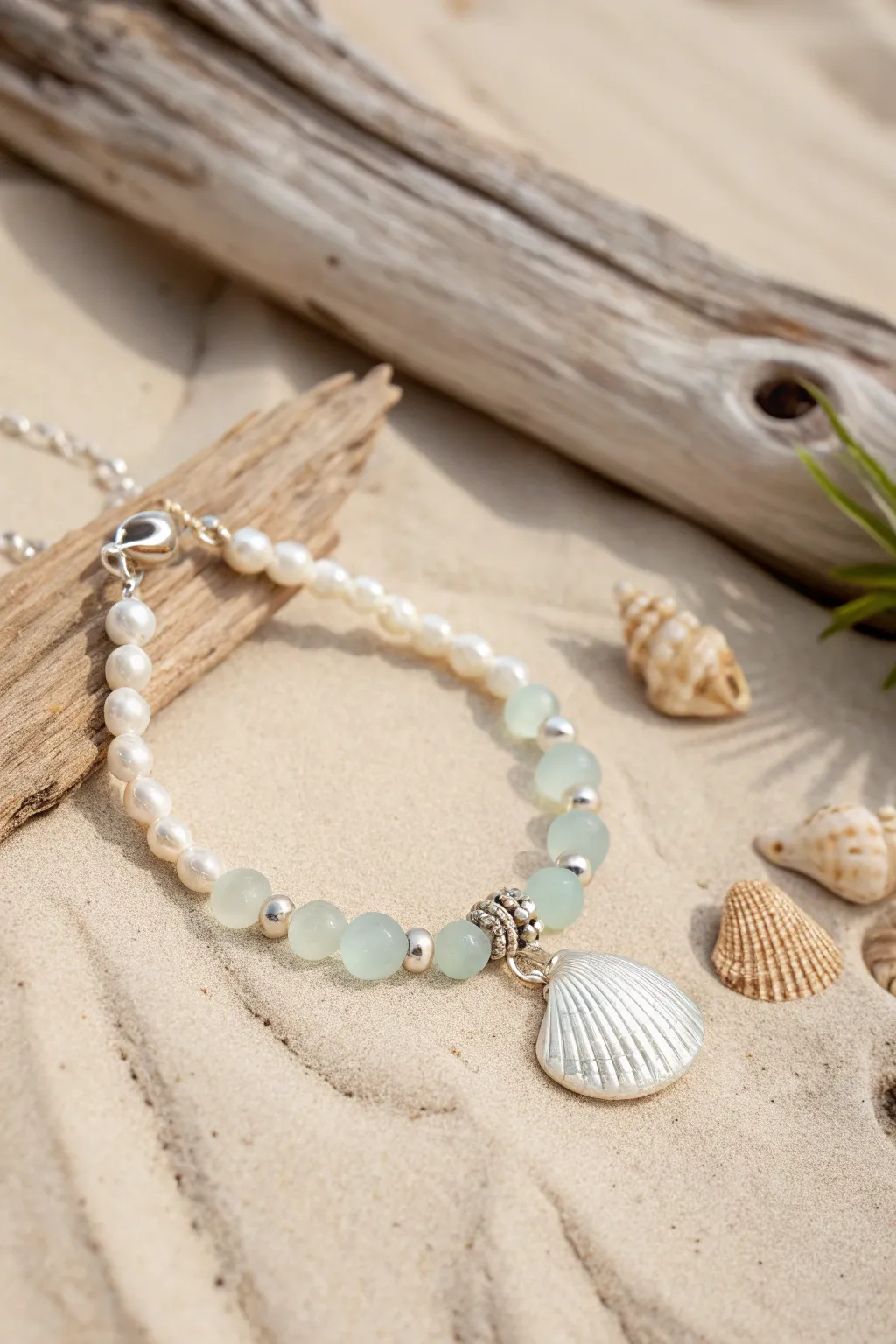 Carry the ocean's serenity with you: handcrafted sea glass and shell jewelry.