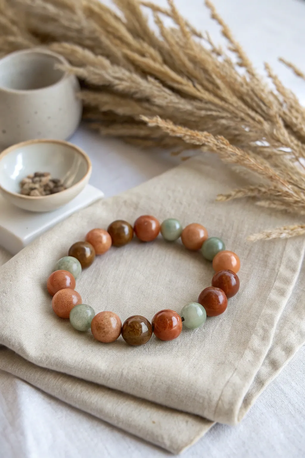 Make a statement with bold, chunky beads that add a touch of natural elegance to any outfit.