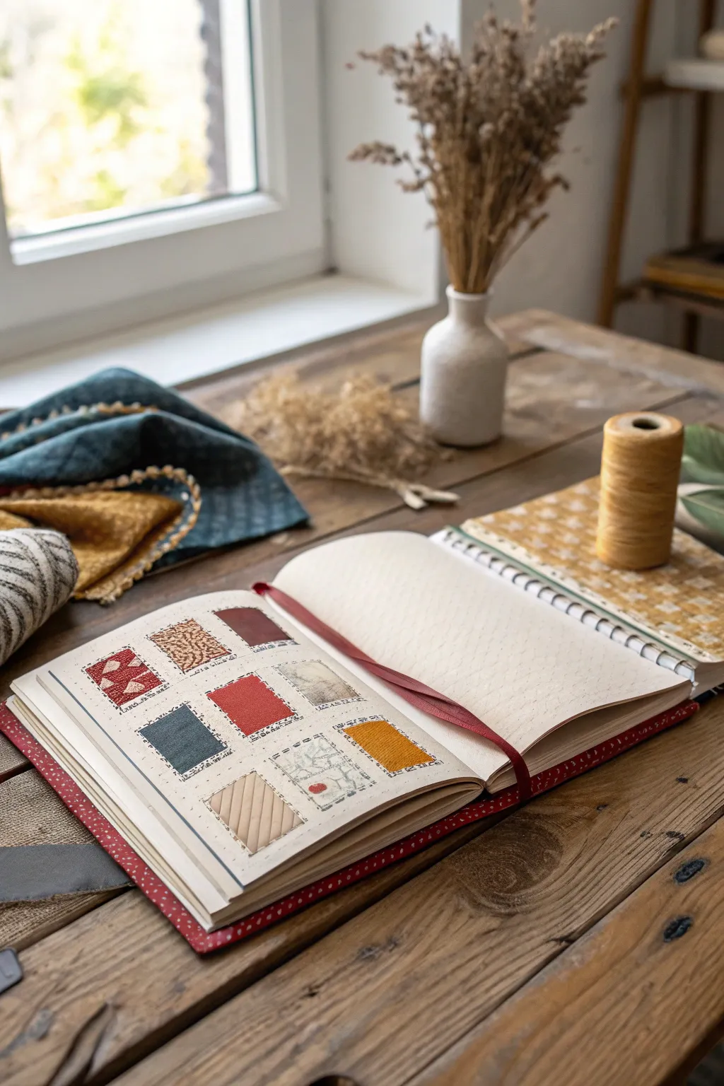 Elevate your journaling with tactile beauty: Explore the art of mixing textures for a sensory delight.