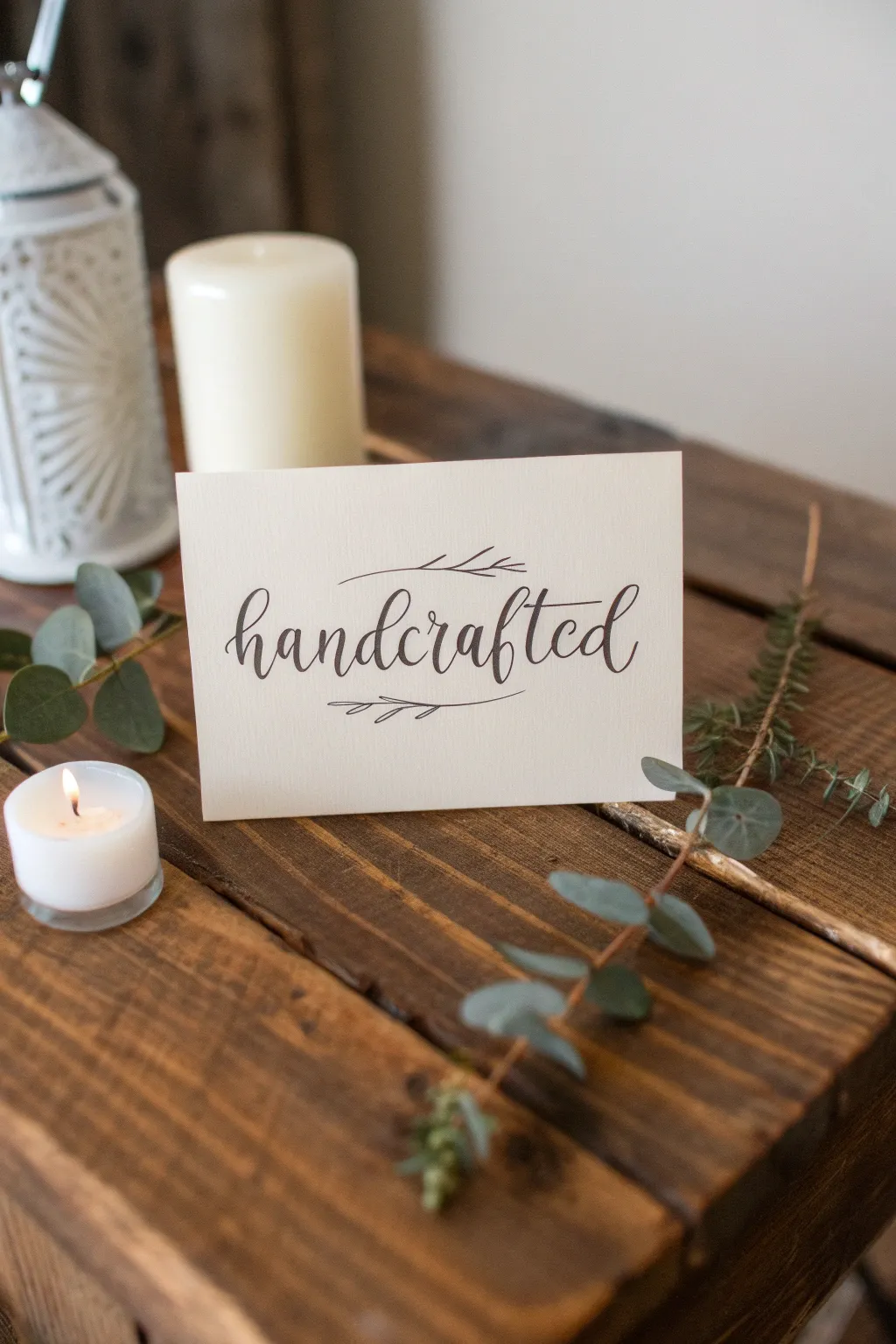 Craft your heartfelt message with the art of calligraphy – where words come alive in beautiful simplicity.