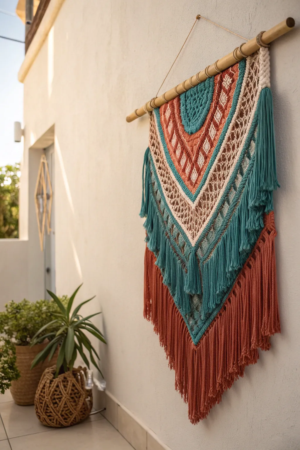 Add a touch of elegance and warmth to your space with this stunning crochet wall hanging—where craftsmanship meets minimalist beauty.