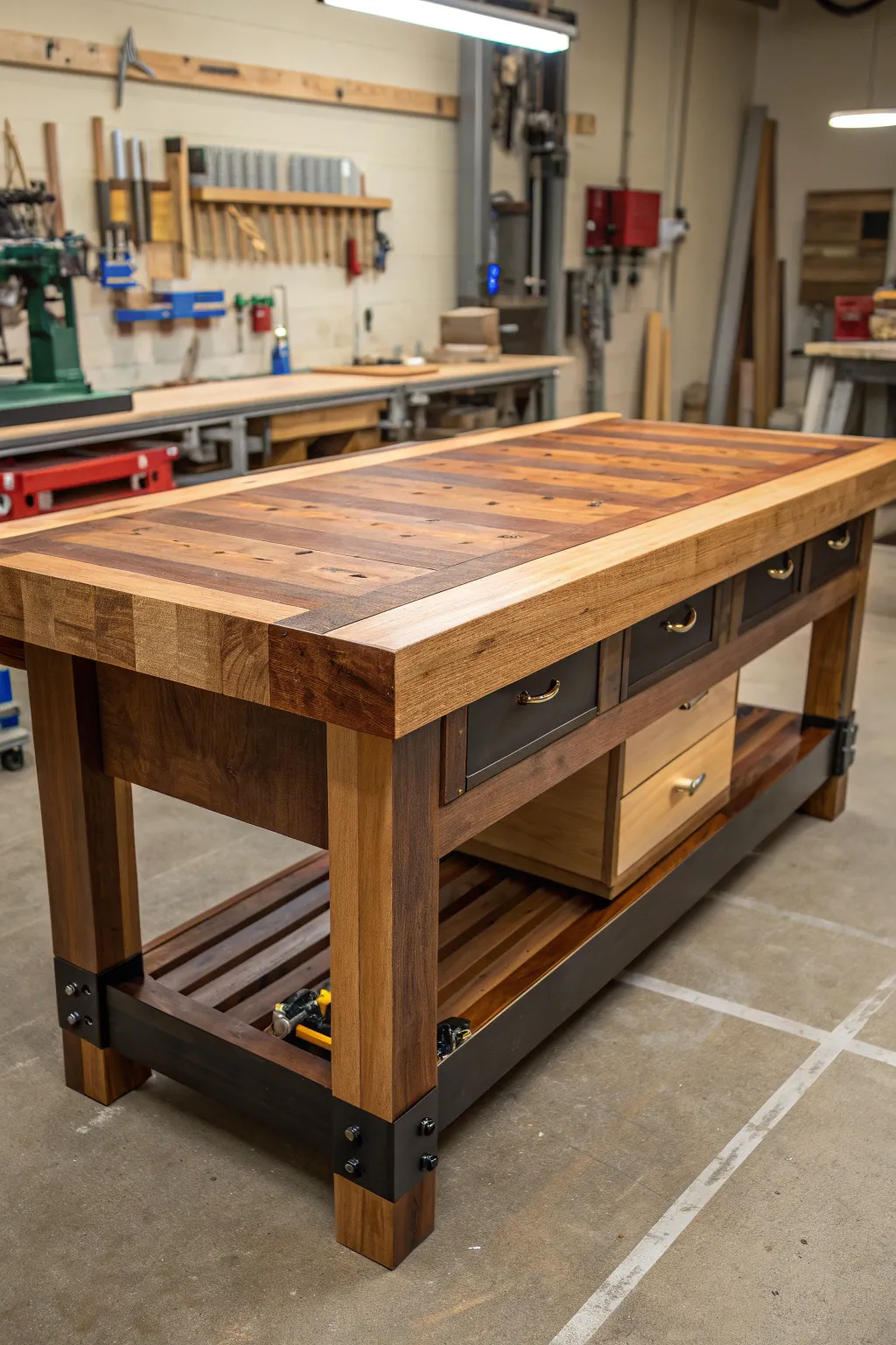 Transform your workspace with a stunning hardwood flooring workbench top—where beauty meets durability.