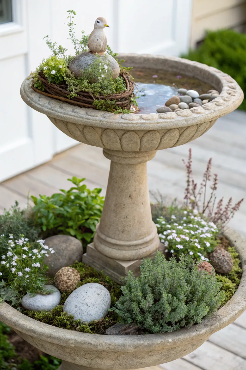 Discover the enchanting simplicity of a fairy garden within your garden, where natural beauty meets minimalist design.