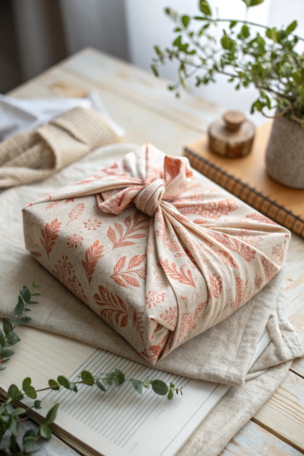 Embrace elegance and sustainability with Furoshiki: the artful way to wrap your books beautifully.