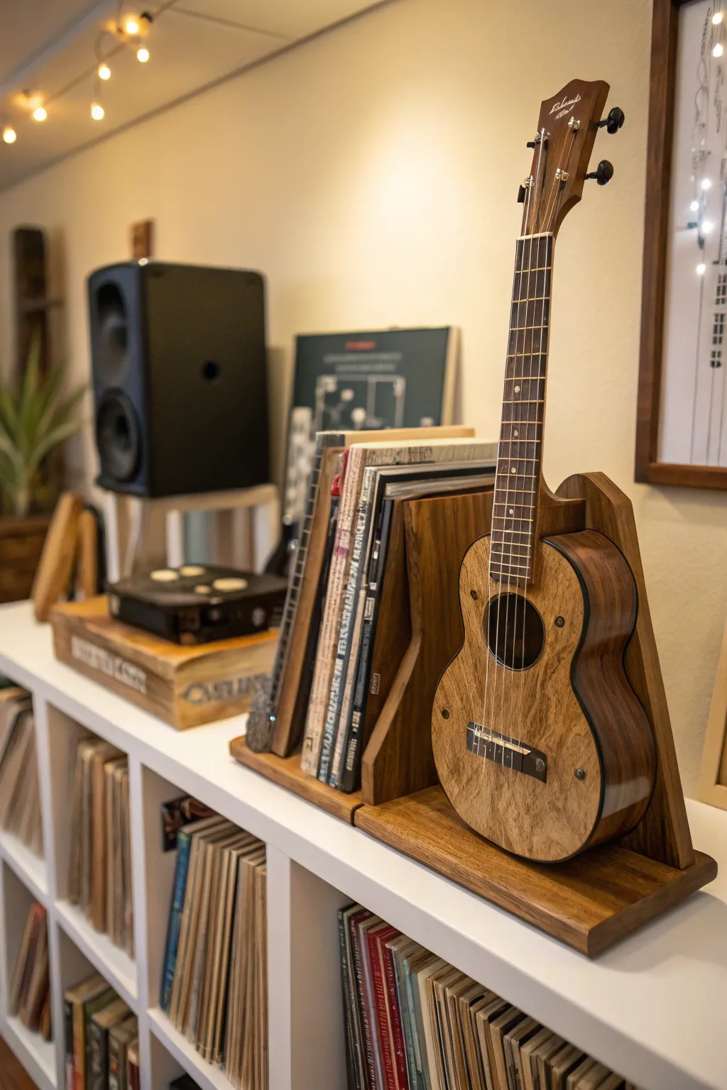 Rock on with guitar scrap wood bookends.