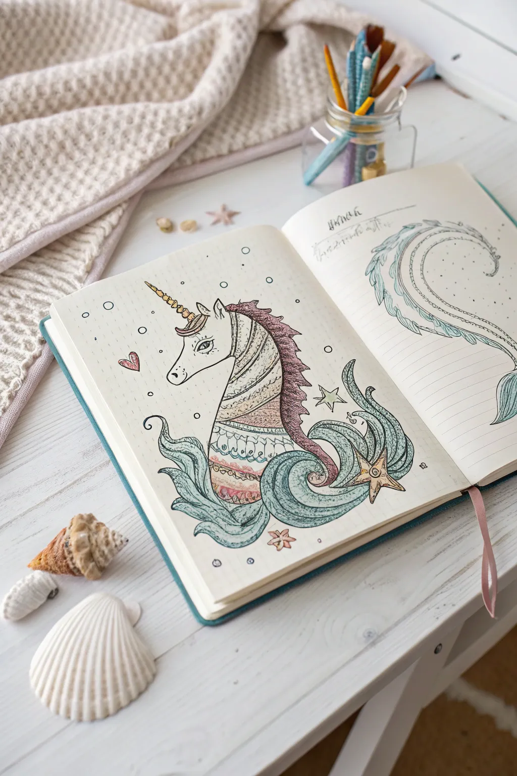 Unleash your creativity with whimsical creatures in your bullet journal, where imagination meets artistry.