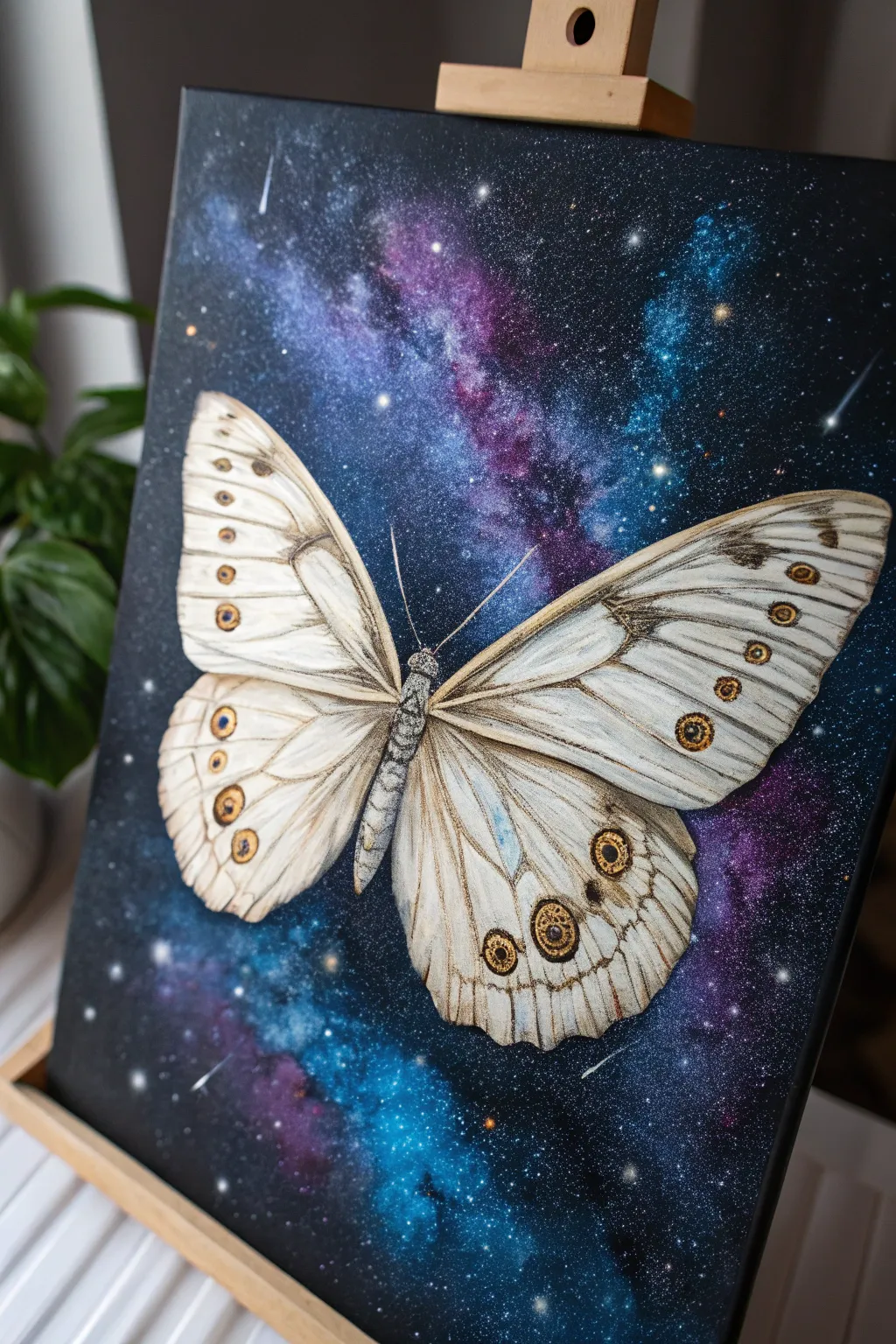 Explore the cosmic elegance of a butterfly amidst a galaxy of wonders.