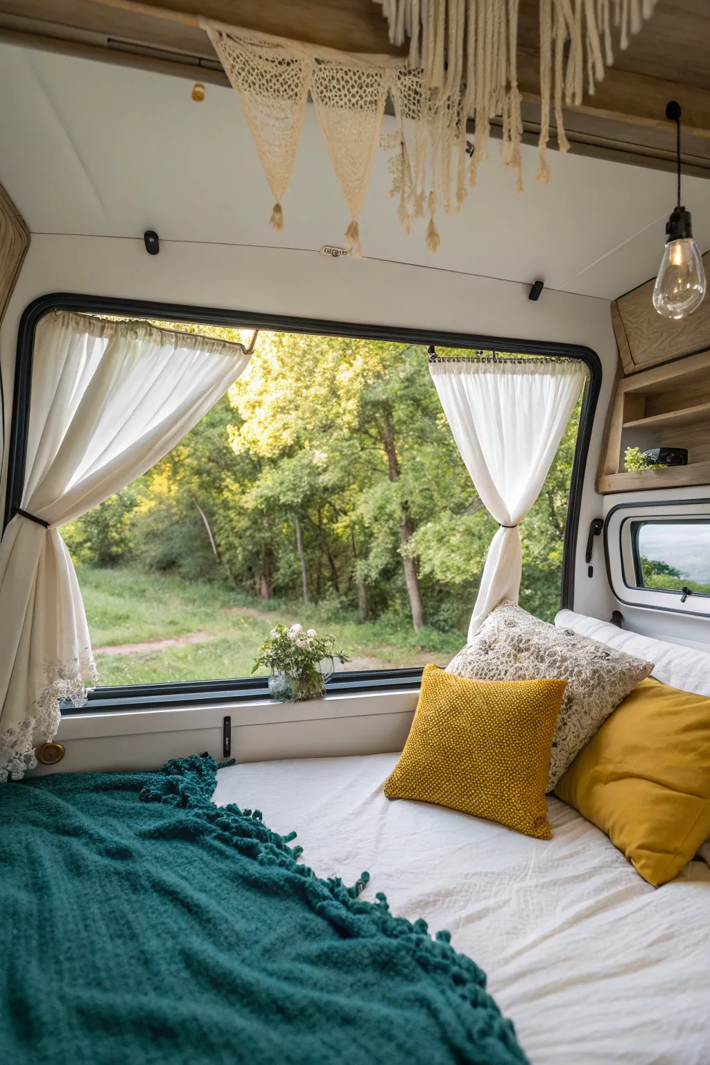Breathe in the fresh air, minus the bugs. Discover the effortless charm of magnetic window screens for your camper adventures.
