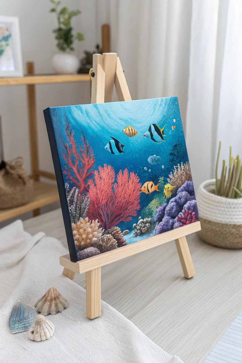 Bring the ocean's vibrant beauty into your home with this stunning underwater canvas art.