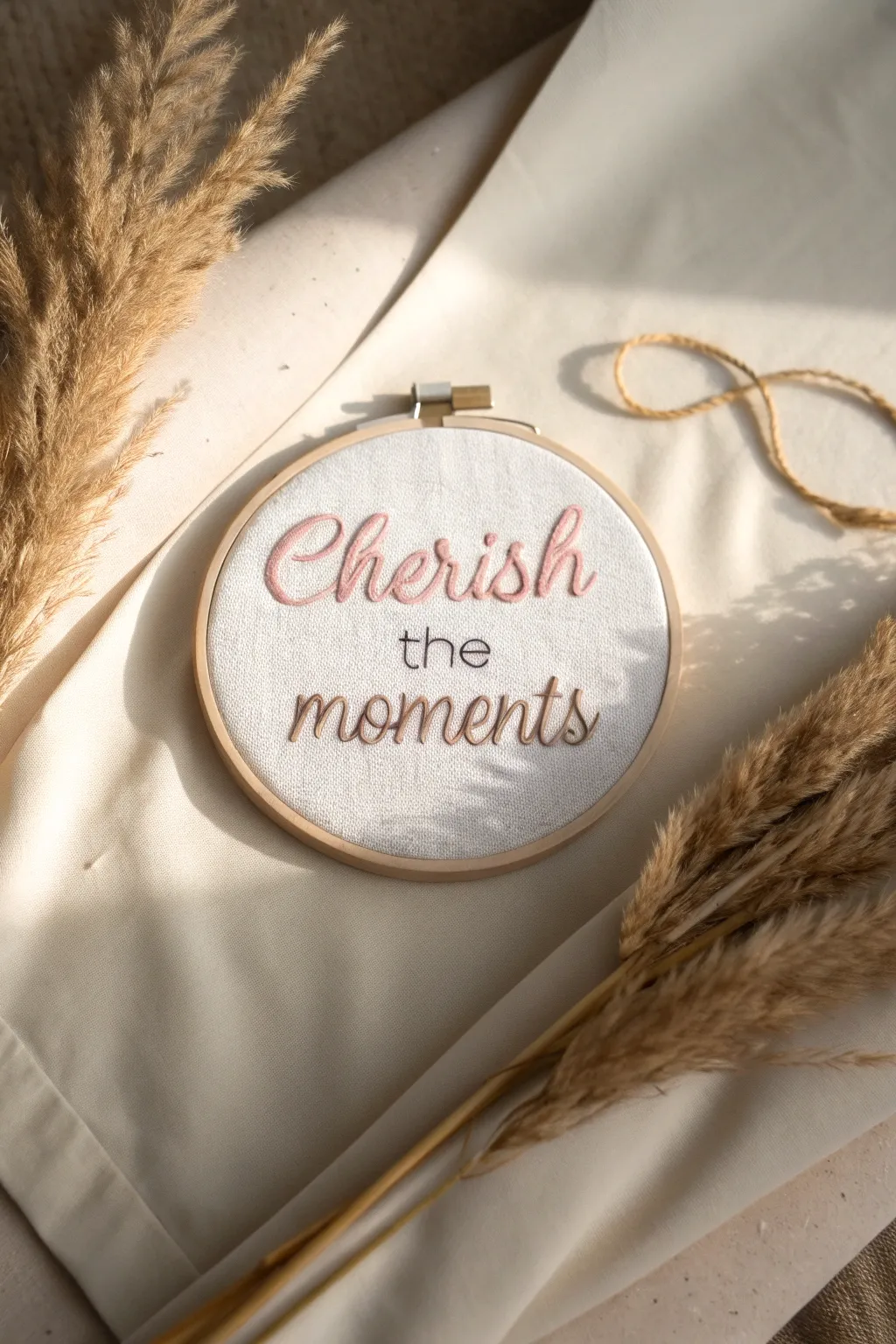 Crafted with love: Personalized embroidered canvases that speak from the heart.