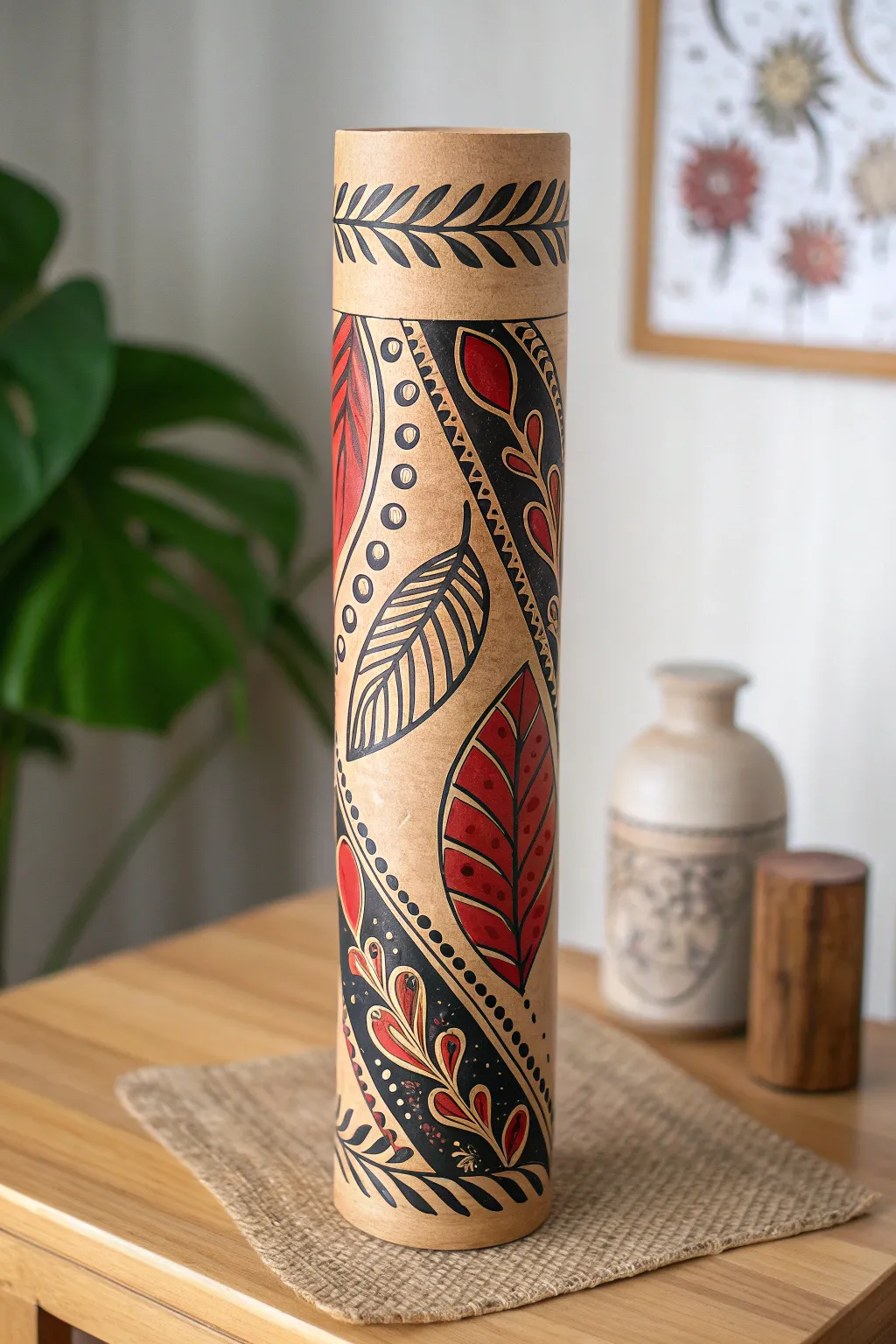 Create your own soothing symphony with a handcrafted rainstick, where minimalist design meets vibrant boho flair.