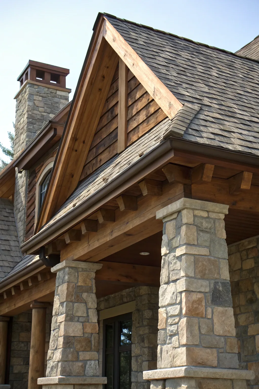 Elevate your home's charm with the timeless elegance of stone-framed gables.
