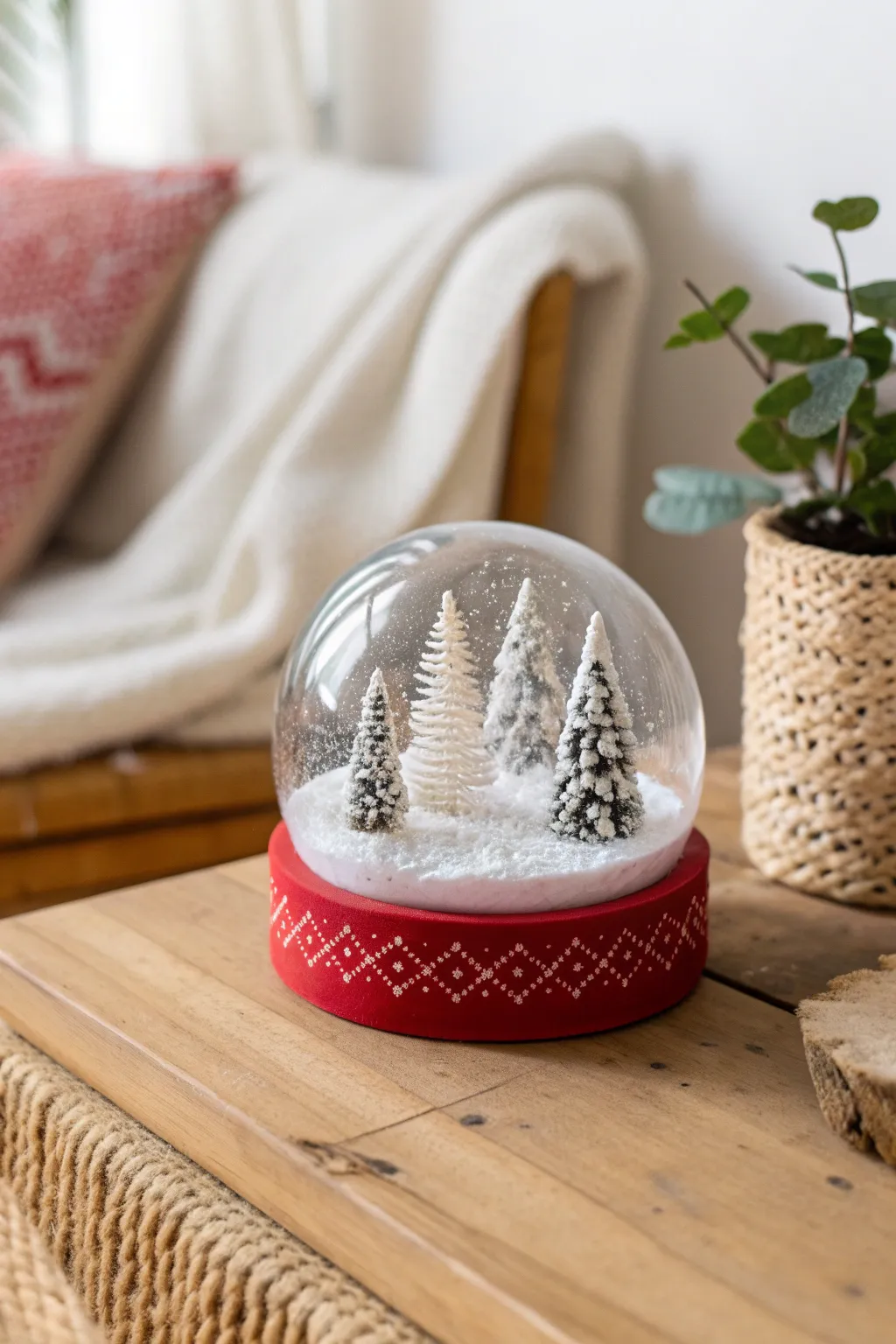 Capture the magic of winter with a beautifully crafted miniature snow globe.
