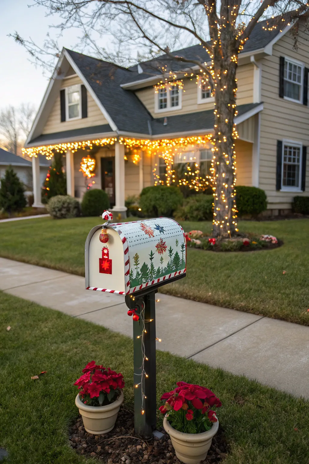 Ring in the holidays with a joyful jingle bell mailbox cover.