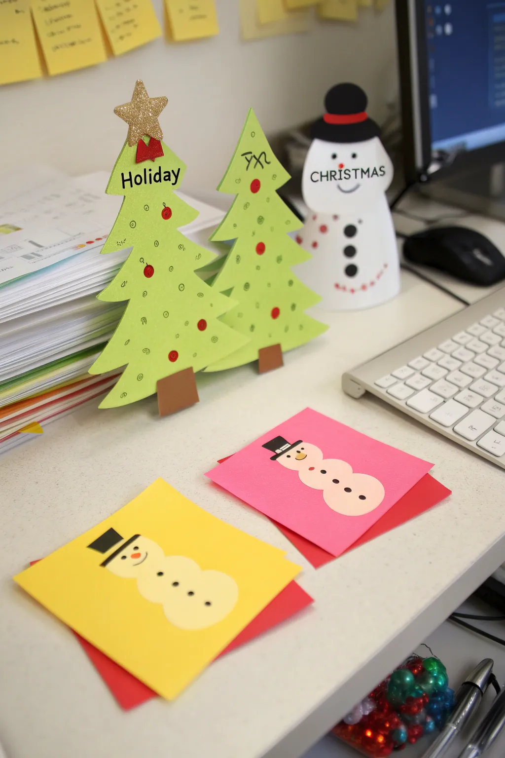 Bring holiday cheer to your workspace with festive sticky notes.