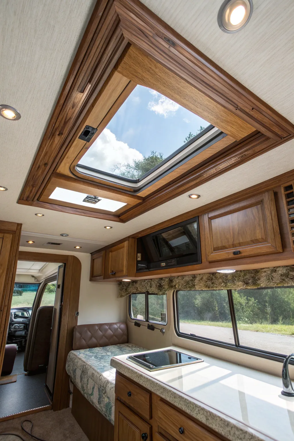 Transform your RV into a stargazer's haven with a beautifully crafted skylight.