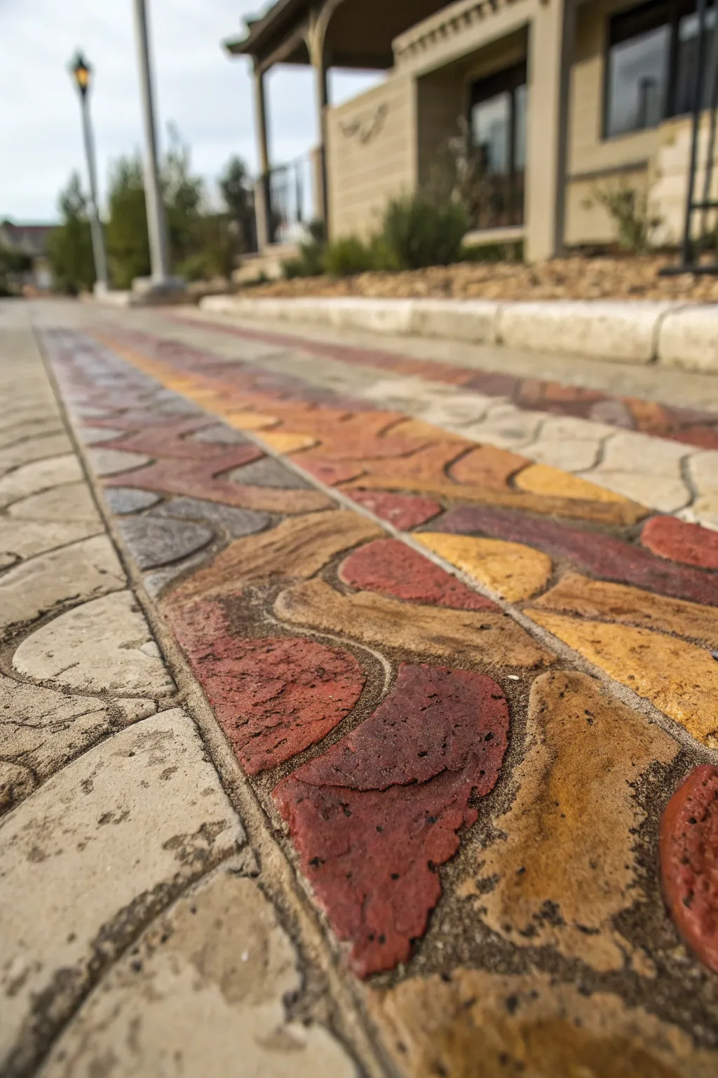 Transform your concrete space with the timeless beauty of layered stain colors.