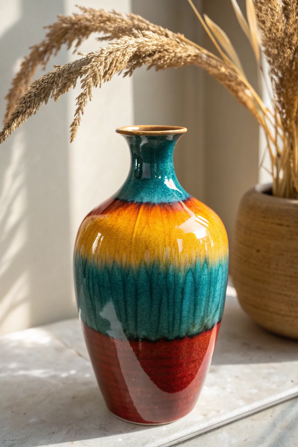 Discover the art of colorful dipping: a simple technique for striking ceramic beauty.