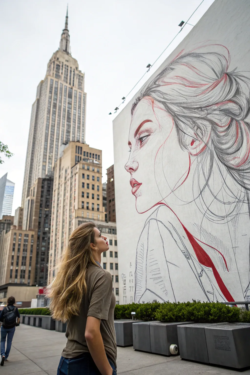 Discover the art of fusion: where faces and cityscapes beautifully intertwine.