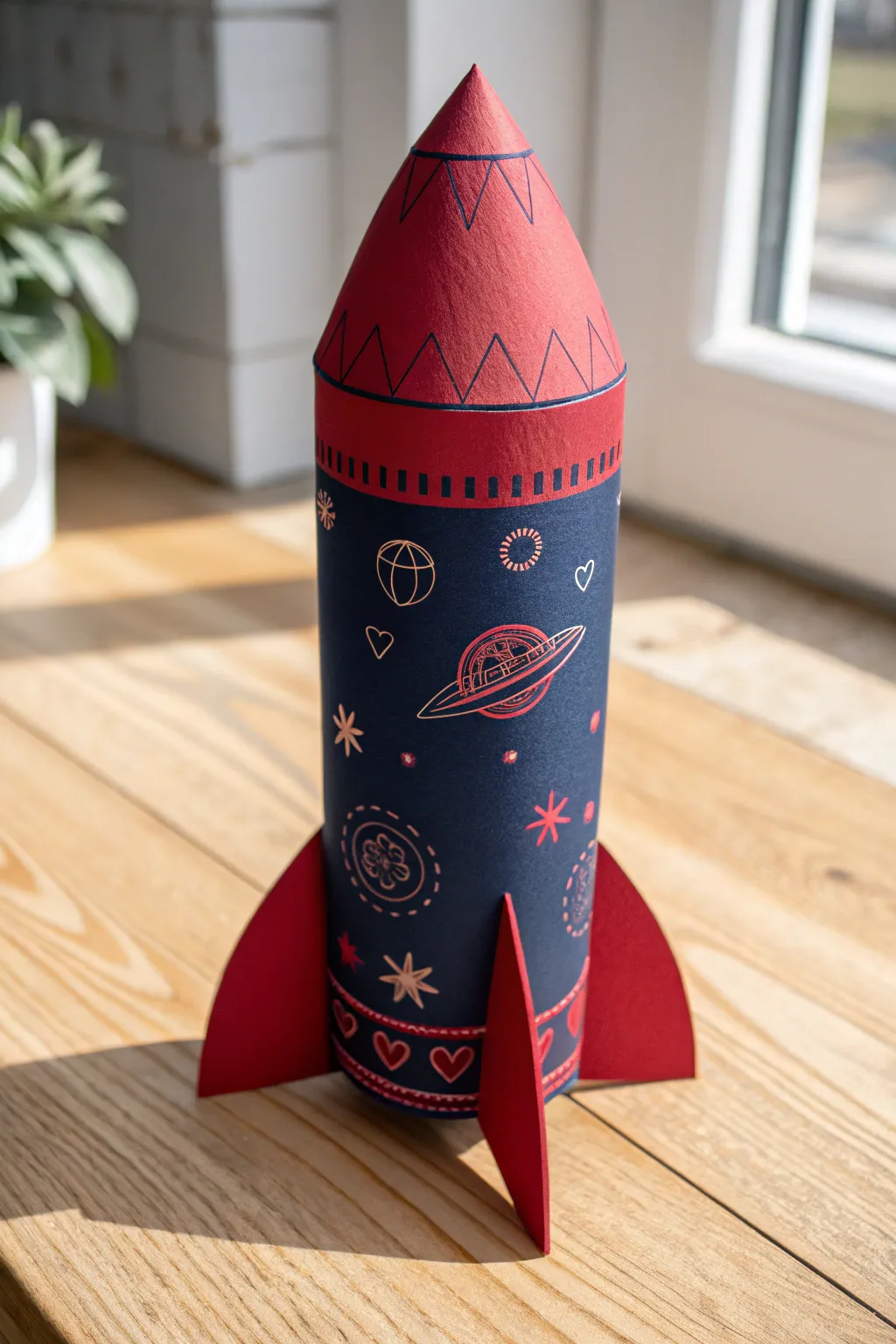 Launch love to new heights with this charming and eco-friendly Rocket Valentine Box!