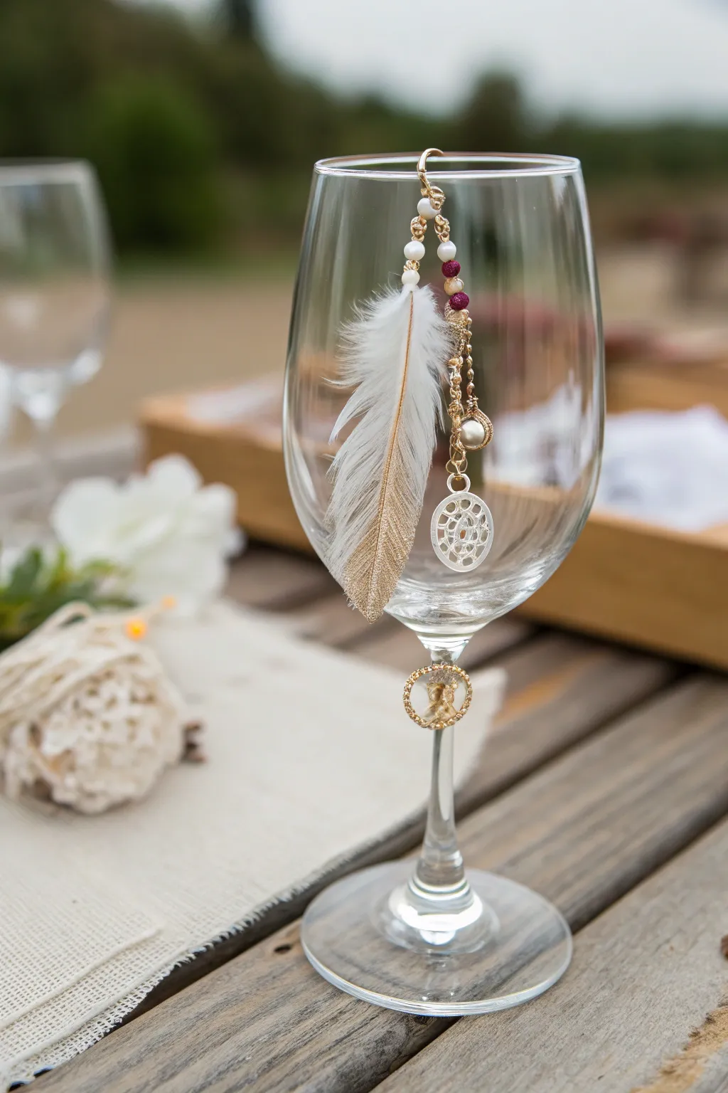 Add a touch of elegance to your gatherings with handcrafted wine glass charms. 🍷✨