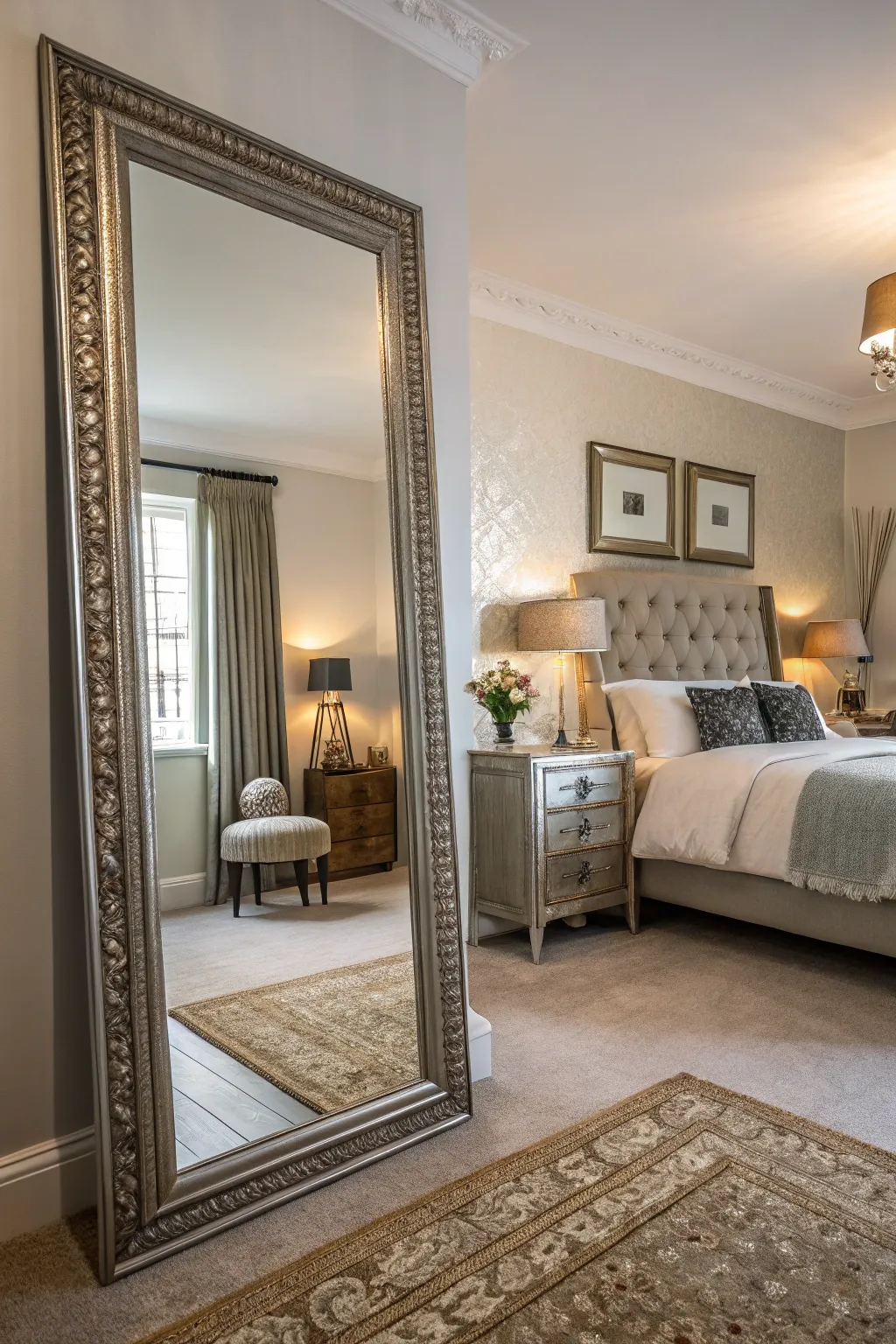 Mirrors can transform the perception of space in your bedroom.