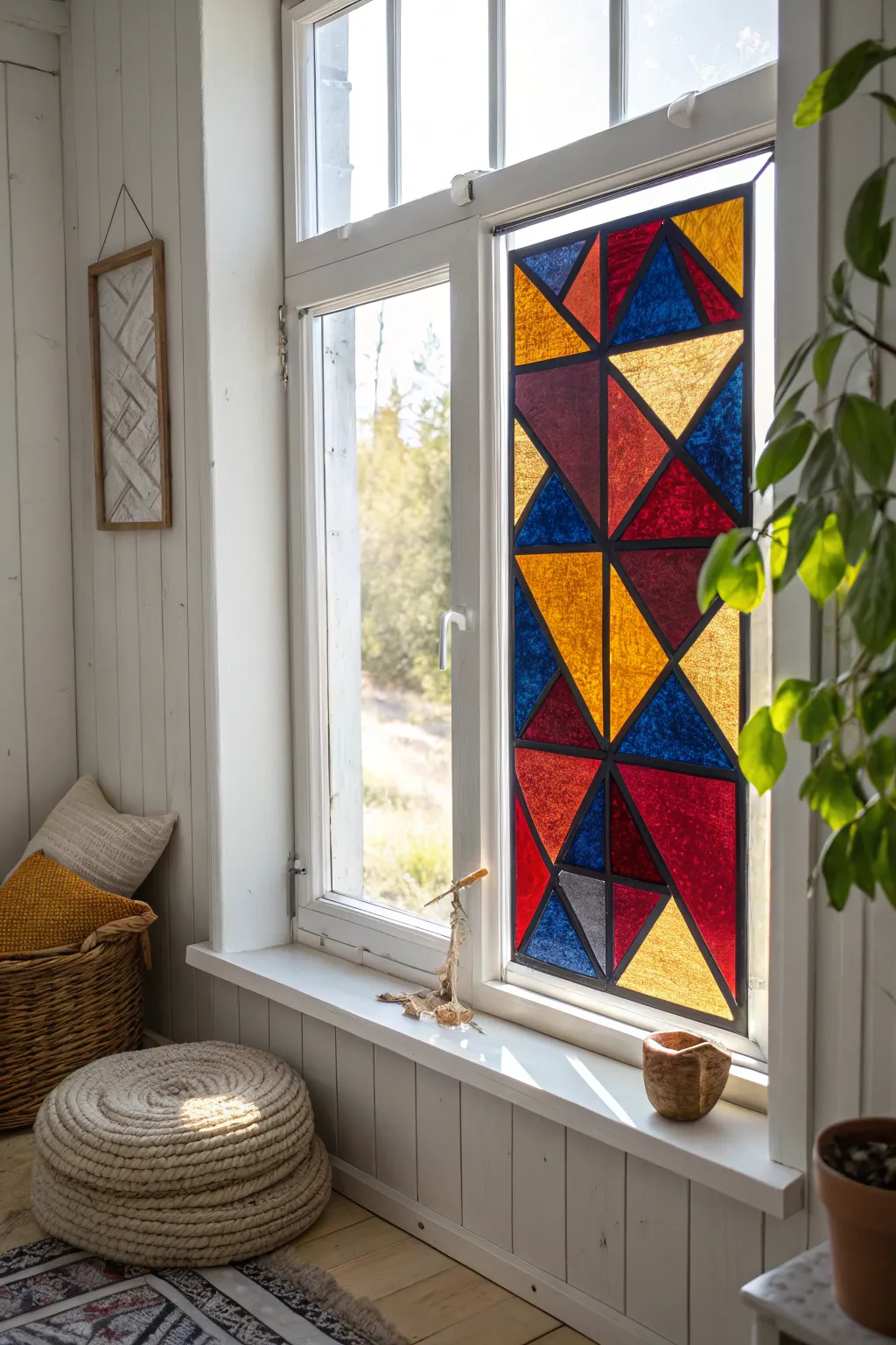 Transform your windows into a kaleidoscope of color with DIY stained glass art, perfect for sunlit spaces.