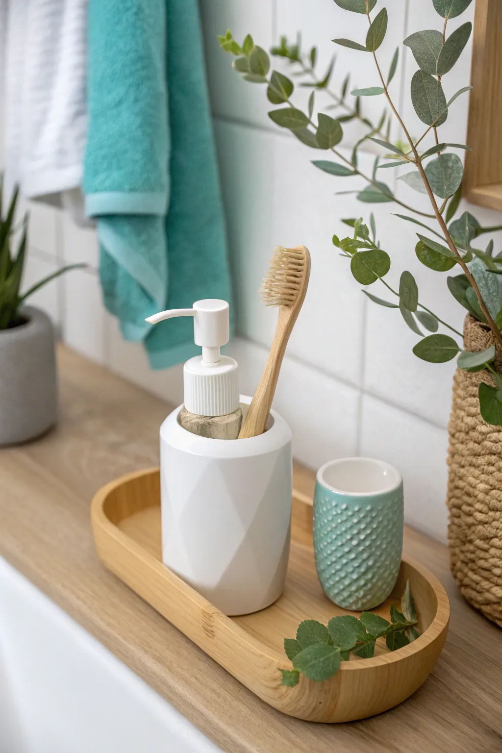 Transform your bathroom with eco-friendly elegance using a handcrafted toothbrush holder from repurposed plastic bottles.