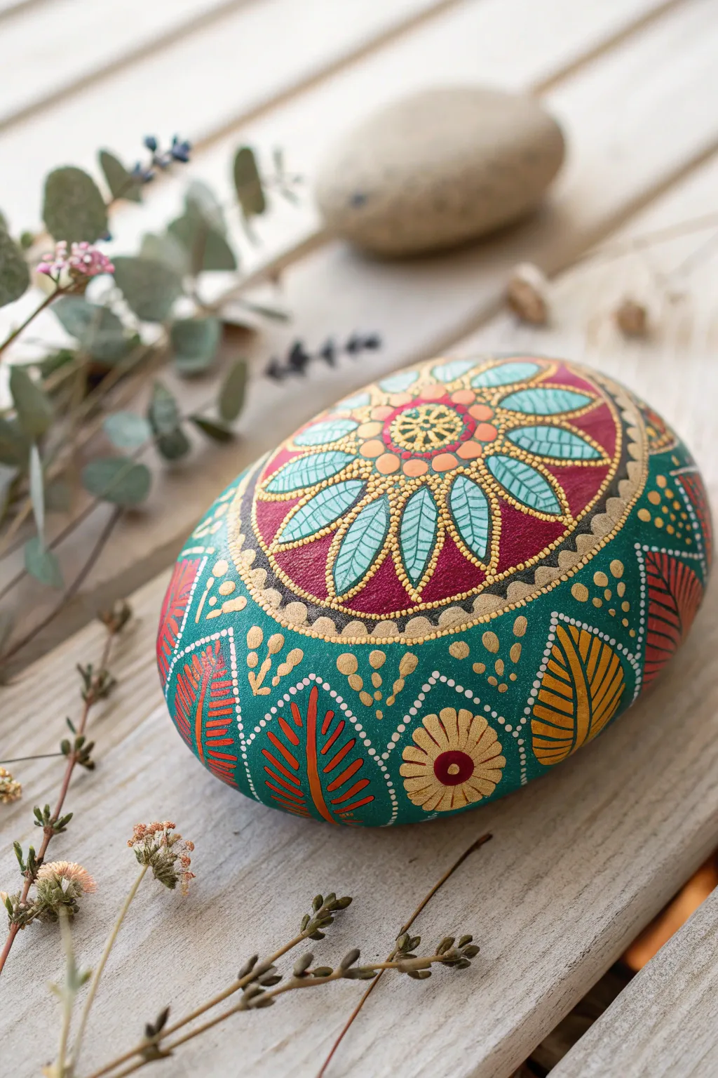 Transform simple stones into stunning art pieces with friends 🌿🎨 #PaintedRocks