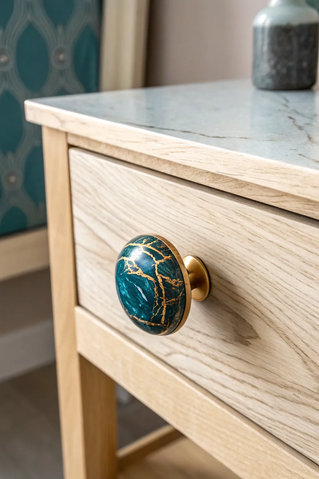 Transform your space with the playful elegance of marble drawer pulls. A touch of whimsy for your minimalist decor!