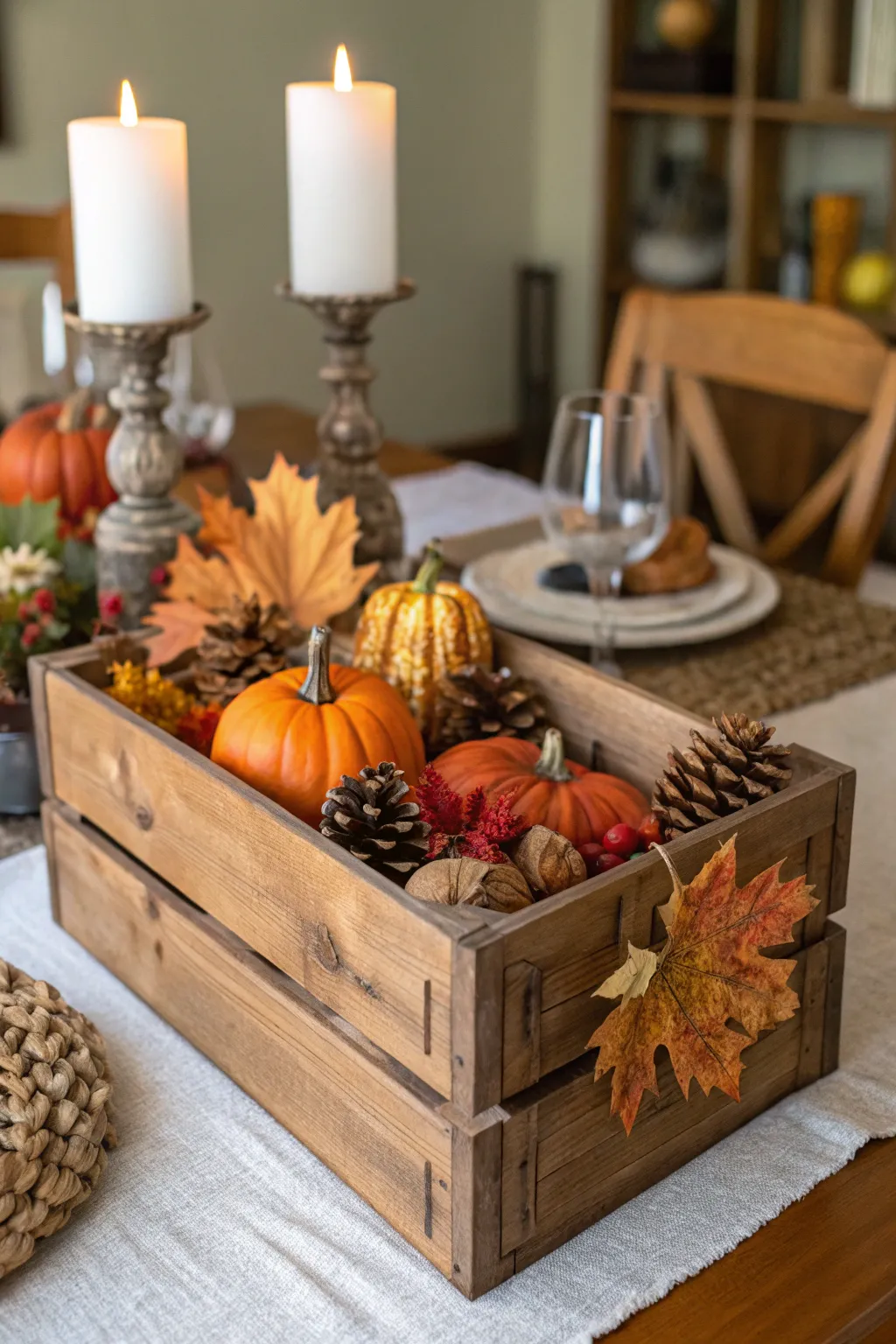 Elevate your dining experience with a handcrafted seasonal centerpiece.