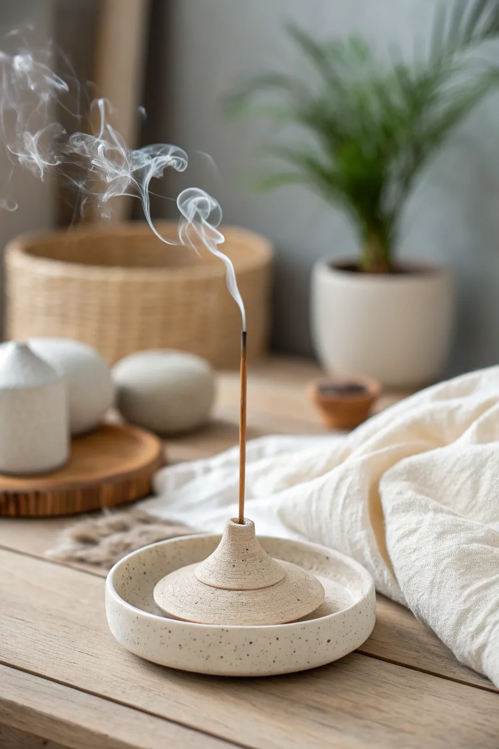 Embrace tranquility with this chic DIY clay incense holder, perfect for your minimalist sanctuary.