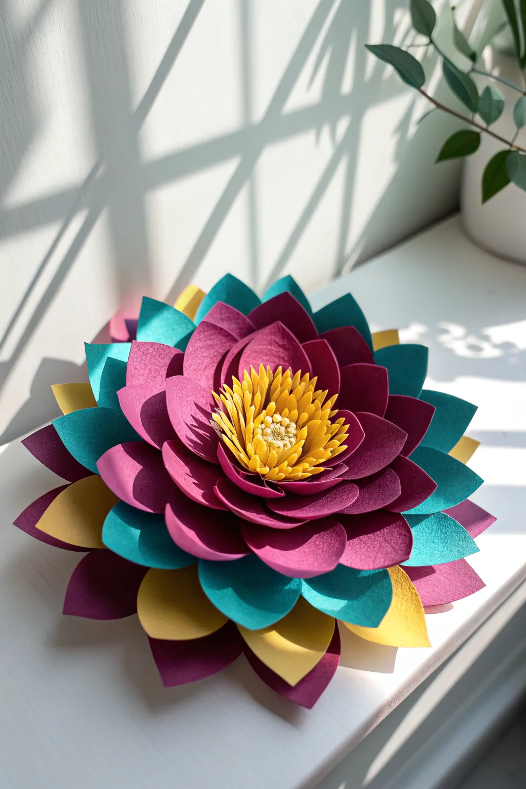 Bring a splash of color into your space with handcrafted 3D paper flowers, where simplicity meets vibrant creativity.