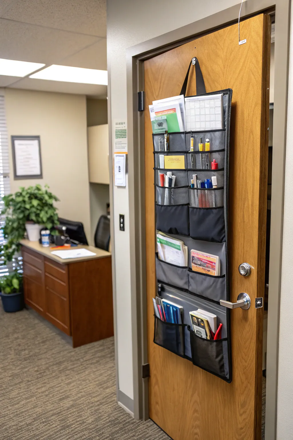 Make use of door space with handy organizers.