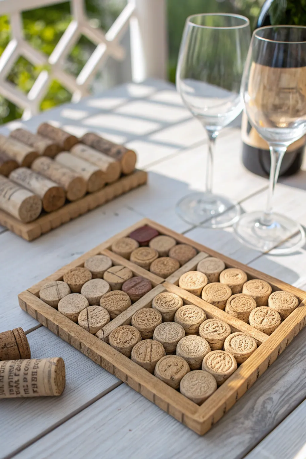Transform your memories into chic Scandinavian-Boho coasters with wine corks. Craftsmanship meets elegance!