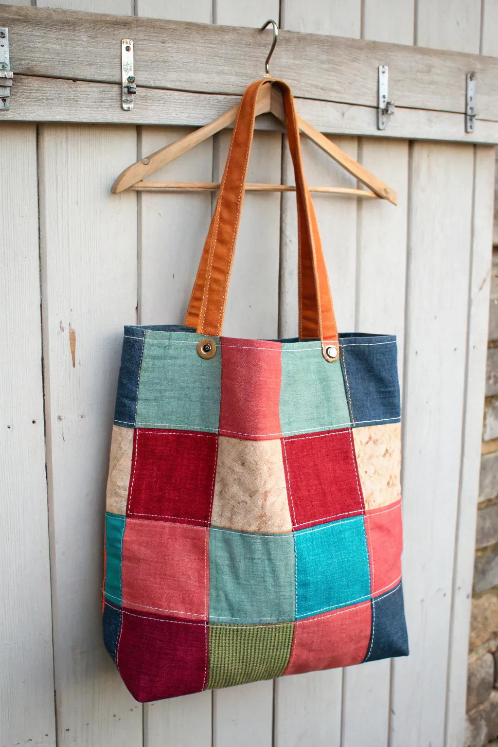 Elevate your style with this vibrant patchwork tote—perfect for any occasion!