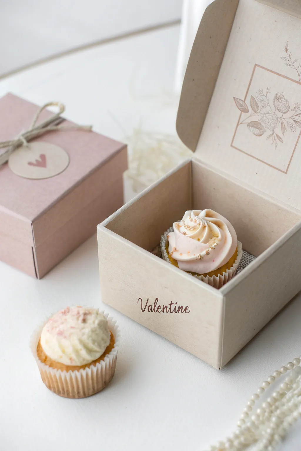 Surprise your loved one with a charming pop-up cupcake box this Valentine's Day, combining simplicity and elegance in every detail.