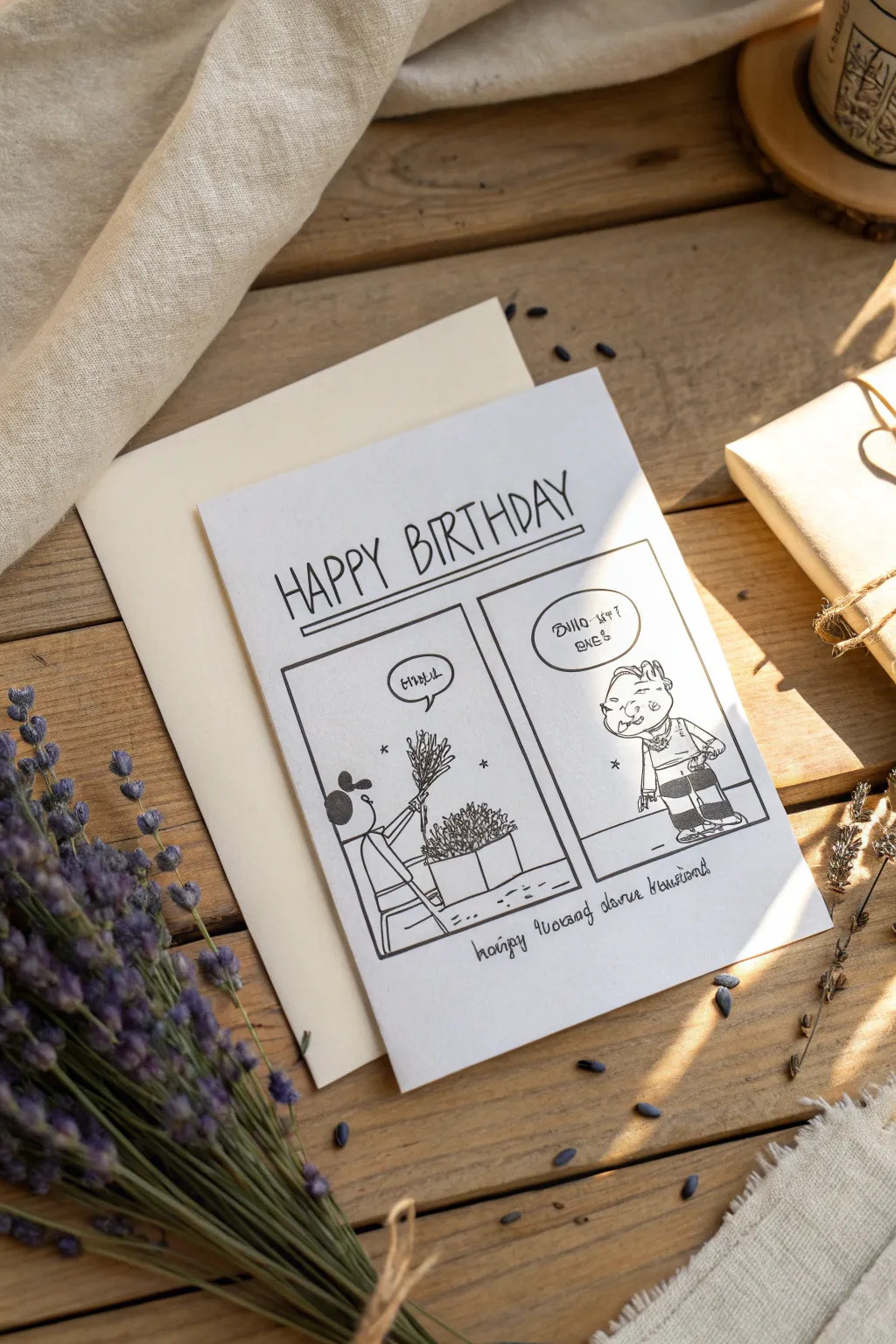 Capture laughter and memories with a handmade comic strip card!