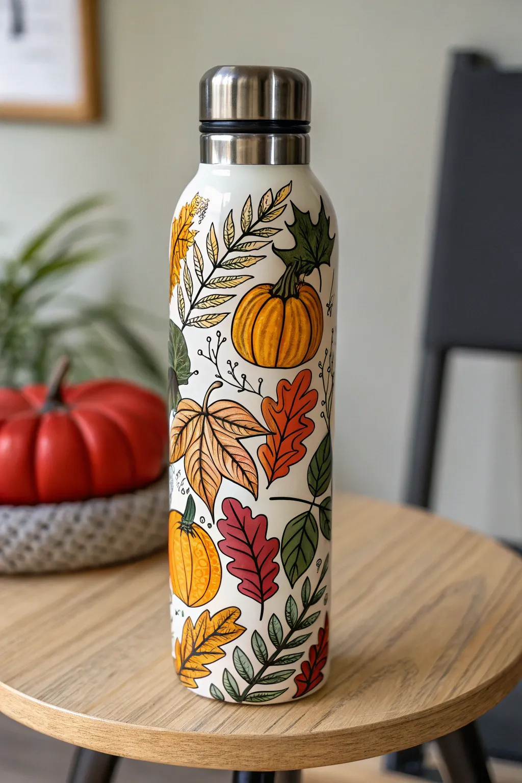 Embrace the autumn spirit with this charming water bottle, your perfect fall accessory!